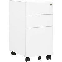 Berkfield Home Mobile File Cabinet White 30x45x59 cm Steel | Size: 30 x 45 x 59 cm