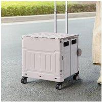 75L Collapsible Storage Cart Plastic Camping Trolley