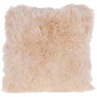 Fenland England Real Sheepskin Fluffy Cushion in Pink