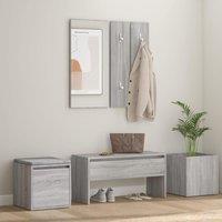 Berkfield Home Hallway Furniture Set Grey Sonoma Engineered Wood