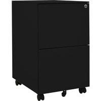 Berkfield Home Mobile File Cabinet Black 39x45x67 cm Steel | Size: 39 x 45 x 67 cm