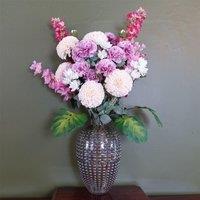 Leaf 75cm Dahlia Artificial Flowers Tropical Blossom Bubble Vase in Pink
