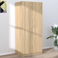 Berkfield Home Wardrobe Sonoma Oak 80x52x180 cm Engineered Wood in Brown | Size: 80 x 52 x 180 cm