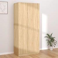 Berkfield Home Wardrobe Sonoma Oak 90x52x200 cm Engineered Wood in Brown | Size: 90 x 52 x 200 cm