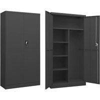 Berkfield Home Locker Cabinet Anthracite 90x40x180 cm Steel in Black | Size: 90 x 40 x 180 cm