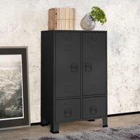 Berkfield Home Industrial Wardrobe Anthracite 67x35x107 cm Steel in Black | Size: 67 x 35 x 107 cm