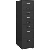 Berkfield Home Mobile File Cabinet Anthracite 28x41x109 cm Metal in Black | Size: 28 x 41 x 109 cm