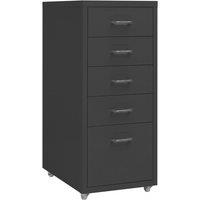 Berkfield Home Mobile File Cabinet Anthracite 28x41x69 cm Metal in Black | Size: 28 x 41 x 69 cm