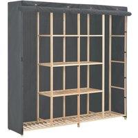 Berkfield Home Wardrobe Grey 173x40x170 cm Fabric | Size: 173 x 40 x 170 cm