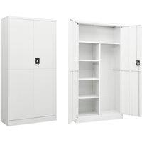 Berkfield Home Locker Cabinet White 90x40x180 cm Steel | Size: 90 x 40 x 180 cm