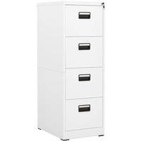 Berkfield Home Filing Cabinet White 46x62x133 cm Steel | Size: 46 x 62 x 133 cm