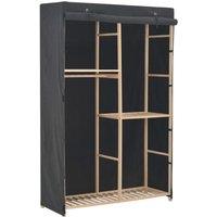 Berkfield Home 3-Tier Wardrobe Grey 110x40x170 cm Fabric | Size: 110 x 40 x 170 cm