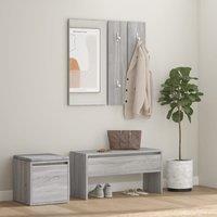 Berkfield Home Hallway Furniture Set Grey Sonoma Engineered Wood