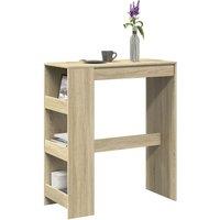 Berkfield Home Bar Table with Racks Sonoma Oak 90x40x103.5 cm Engineered Wood in Brown