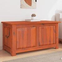 Berkfield Home Storage Chest with Lid Brown Solid Wood Acacia