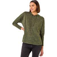 Roman Women's Soft Touch Drawstring Hoodie in Khaki | Size: 20