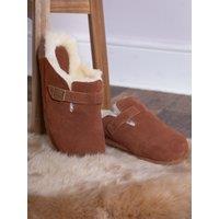 Lakeland Leather Men's Unisex Sheepskin Clog Slippers in Tan | Size: 9