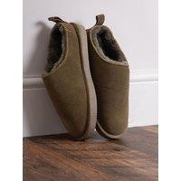 Lakeland Leather Women's ' Sheepskin Clog Slippers in Olive | Size: 4