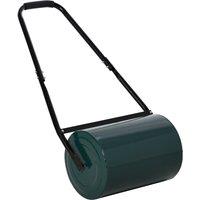 OUTSUNNY Outdoor 30 L Garden Lawn Roller Heavy Duty Rolling Grass Roller Handle in Dark Green