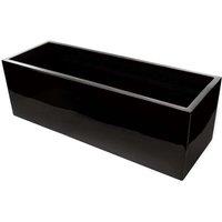 Primrose Gel Coated Black Fibreglass Trough Garden Planter 24cm x 80cm | Size: 24 cm x 80 cm