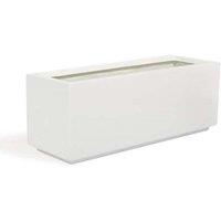 Primrose Fibreglass Trough Weatherproof Outdoor Garden Gloss Planter 90cm in Black