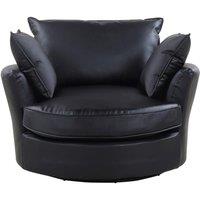 Artemis Home Fairburn Swivel Based Cuddle Chair in Black