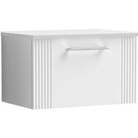 Balterley 1 Drawer Wall Hung Vanity Unit Colour Match Worktop, White 600mm