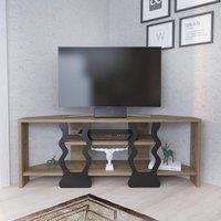 Decorotika Firal Corner TV Stand TV Unit for TVs up to 45 inch in Brown