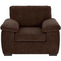 SquareBoxx Capri Jumbo Cord Fabric Sofa in Chocolate
