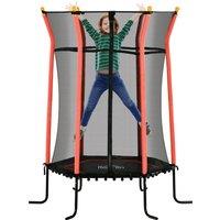 HOMCOM 5.4FT Kids Trampoline With Enclosure Indoor Outdoor in Red