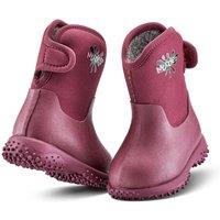 Grubs Boots Muddies Puddle Fleece Lined Wellington Boots in Red | Size: Infant 3