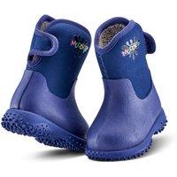 Grubs Boots Muddies Puddle Fleece Lined Wellington Boots in Blue | Size: Infant 4
