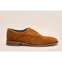 Oswin Hyde Men's William Suede Oxford Brogue in Tan | Size: 10