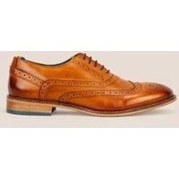 Oswin Hyde Men's Winston Wide Oxford Brogue in Tan | Size: 7