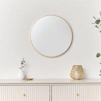 Melody Maison Round Gold Wall Mirror - 50cm X 50cm | Size: 50 cm X 50 cm