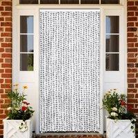 Berkfield Home Fly Curtain Light Grey & Dark Grey 100x230 cm Chenille