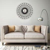 Berkfield Home Wall Clock Metal 43 cm Black