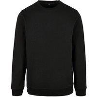 Build Your Brand Men's Basic Crew Neck Sweatshirt in Black | Size: 3XL