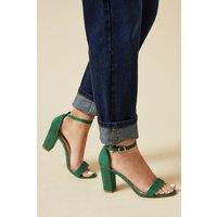 Dorothy Perkins Women's Spark High Block Heel Sandals in Green | Size: 3