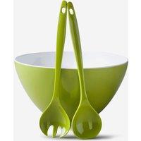 Zeal Melamine Salad Bowl & Servers Set in Lime