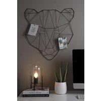 PRESENT TIME Table Lamp Glass Bell Clear with Black Frame