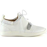 'Evanescence' Lace Up Flat Rubber Sole Trainers with Metallic Details