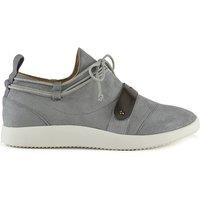 'Evanescence' Lace Up Flat Rubber Sole Trainers with Metallic Details