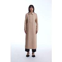 Long Military Camel Coat