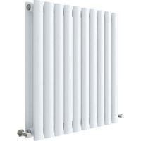 Balterley Embrace Horizontal Double Panel Radiator, 600mm x 586mm - Gloss White