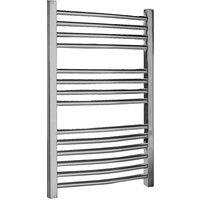 Balterley Heated Vertical Towel Rail Curved Rails 710 BTU Chrome 700x 500mm in Silver