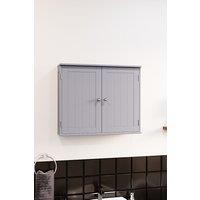 Home Discount Bath Vida Priano 2 Door Wall Cabinet With Shelves Bathroom Storage in Dark Grey