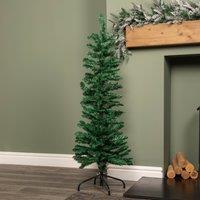 Samuel Alexander 4ft (1.2m) Green Artificial Pencil Christmas Tree With Green Metal Stand & 168 Tips
