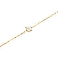 Spero London Women's Sterling Silver Clover Bracelet - White in Gold