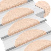 Self-adhesive Stair Mats 10 pcs Brown 56x17x3 cm Needle Punch